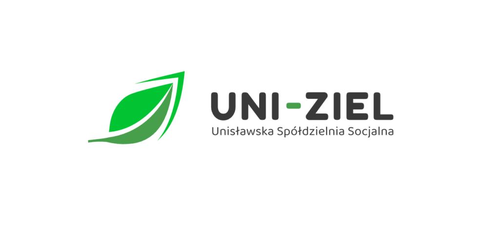 Logo UNI-ZIEL Unisławskiej Spółdzielni Socjalnej.